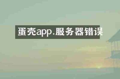 蛋壳app.服务器错误