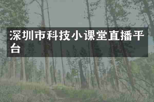 深圳市科技小课堂直播平台