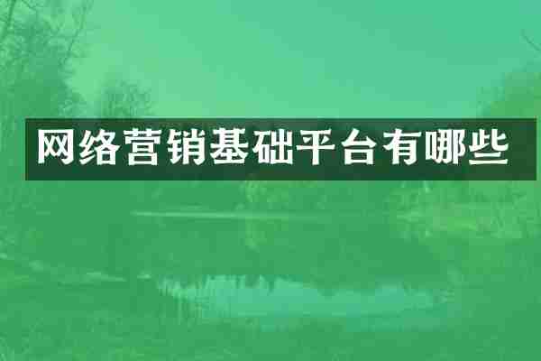 网络营销基础平台有哪些