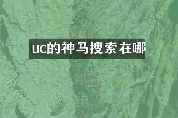 uc的神马搜索在哪