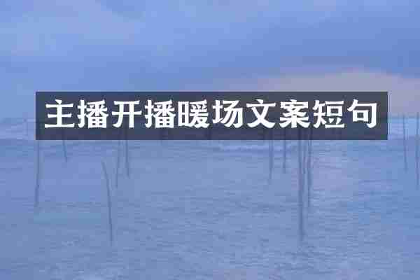 主播开播暖场文案短句