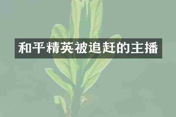 和平精英被追赶的主播