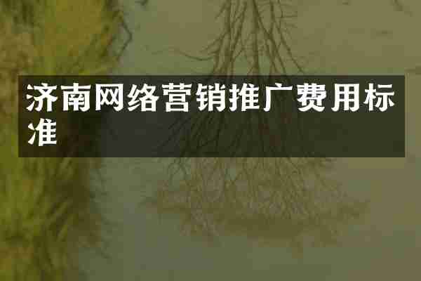 济南网络营销推广费用标准