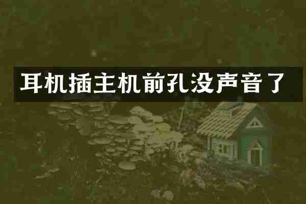 耳机插主机前孔没声音了
