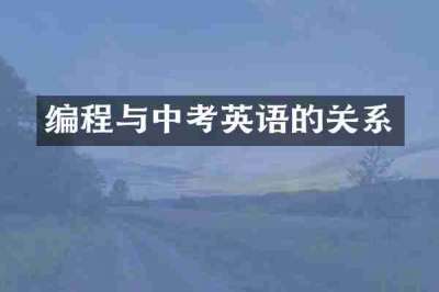 编程与中考英语的关系