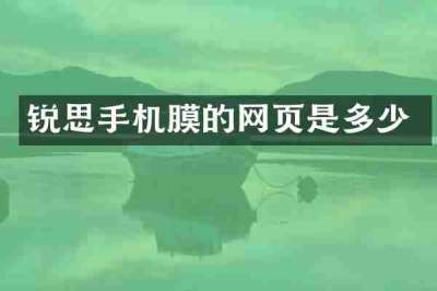 锐思手机膜的网页是多少