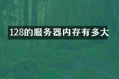128的服务器内存有多大