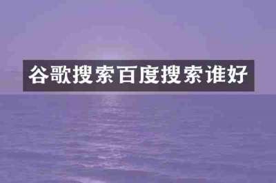 谷歌搜索百度搜索谁好