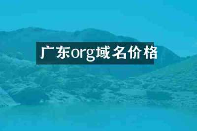 广东org域名价格