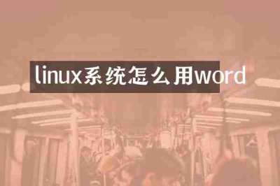 linux系统怎么用word