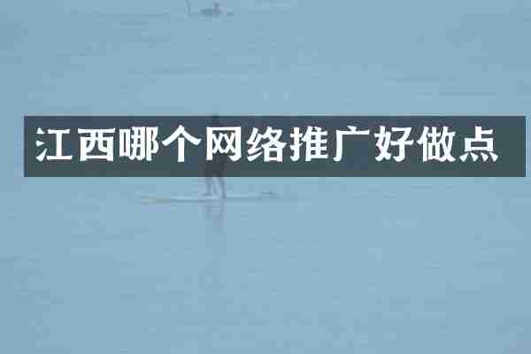 江西哪个网络推广好做点