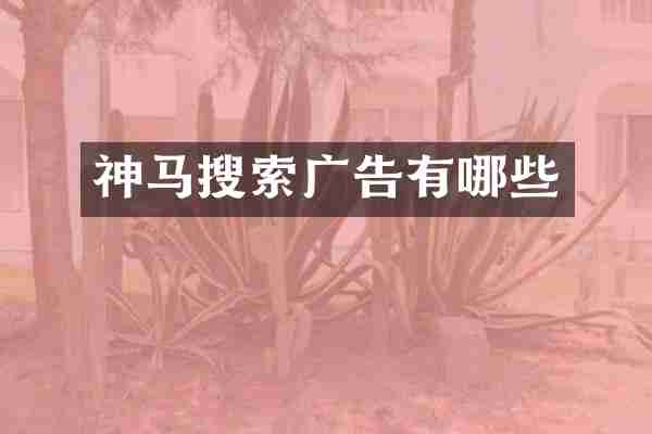 神马搜索广告有哪些
