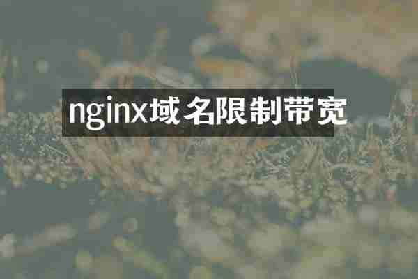 nginx域名限制带宽