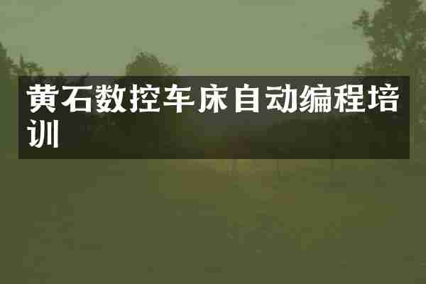 黄石数控车床自动编程培训