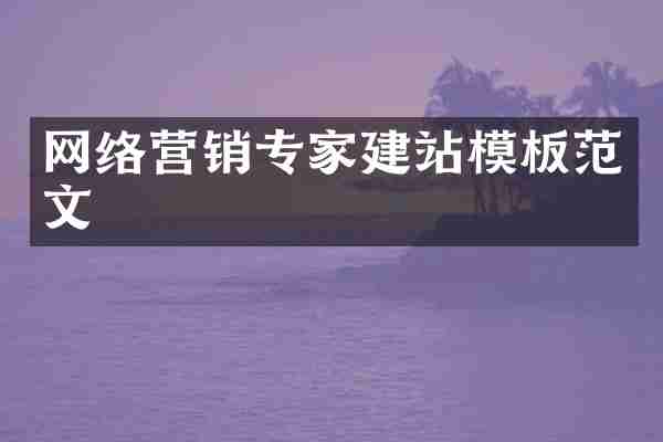 网络营销专家建站模板范文
