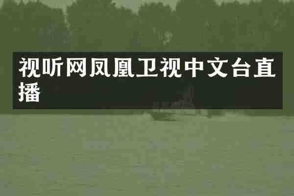 视听网凤凰卫视中文台直播