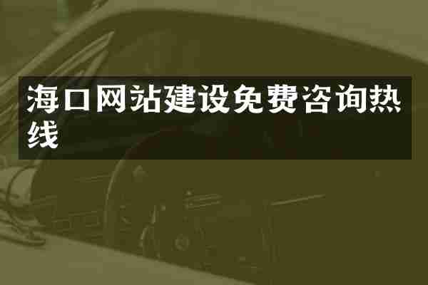 海口网站建设免费咨询热线