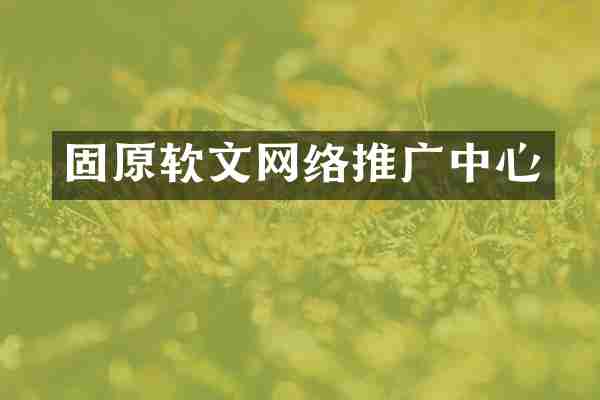 固原软文网络推广中心