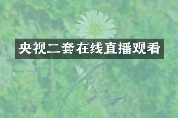 央视二套在线直播观看