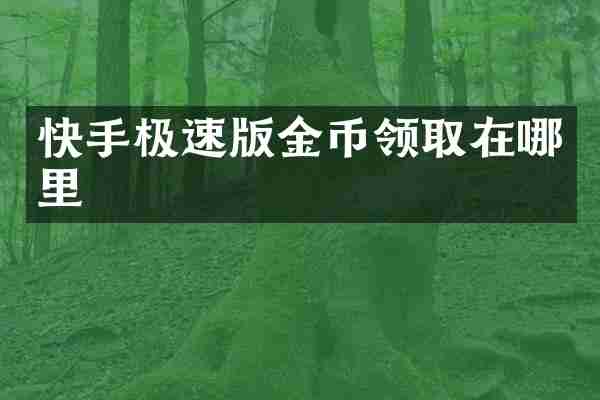 快手极速版金币领取在哪里