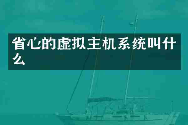 省心的虚拟主机系统叫什么