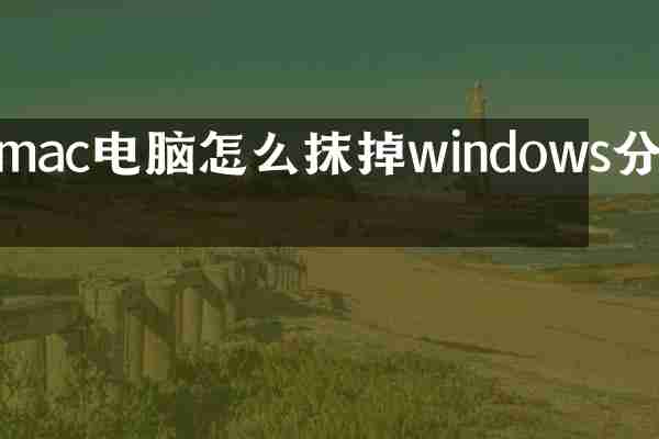 mac电脑怎么抹掉windows分区