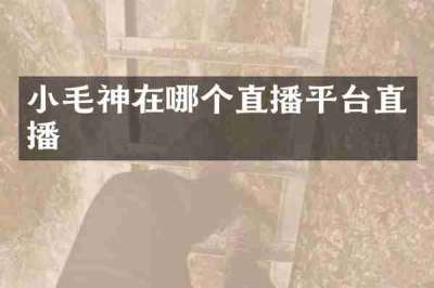 小毛神在哪个直播平台直播
