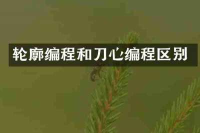 轮廓编程和刀心编程区别