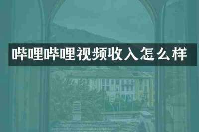 哔哩哔哩视频收入怎么样