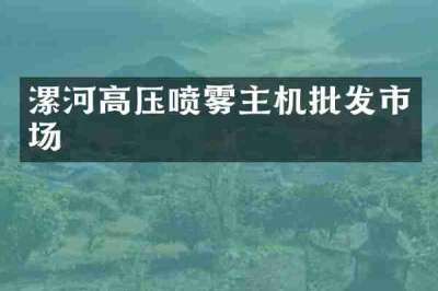 漯河高压喷雾主机批发市场