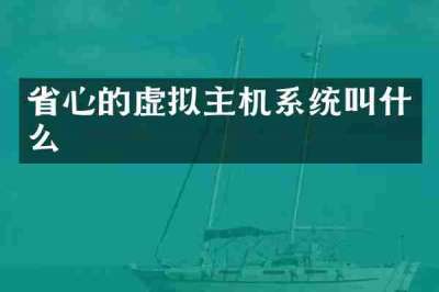省心的虚拟主机系统叫什么