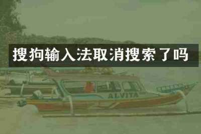 搜狗输入法取消搜索了吗