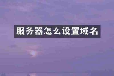 服务器怎么设置域名