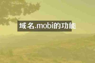 域名.mobi的功能
