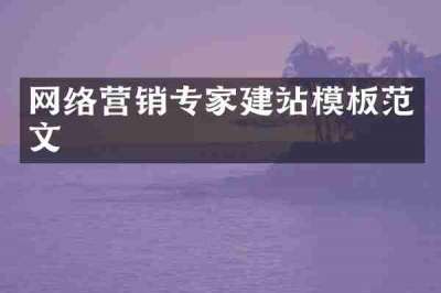 网络营销专家建站模板范文