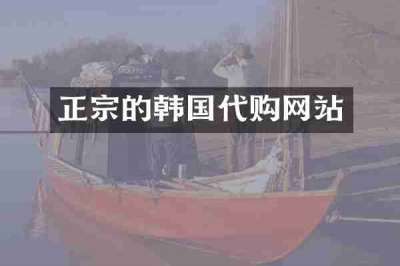 正宗的韩国代购网站