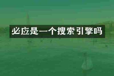 必应是一个搜索引擎吗
