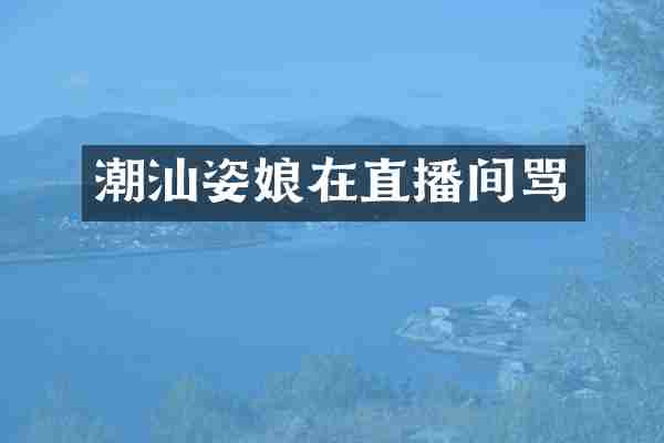 潮汕姿娘在直播间骂