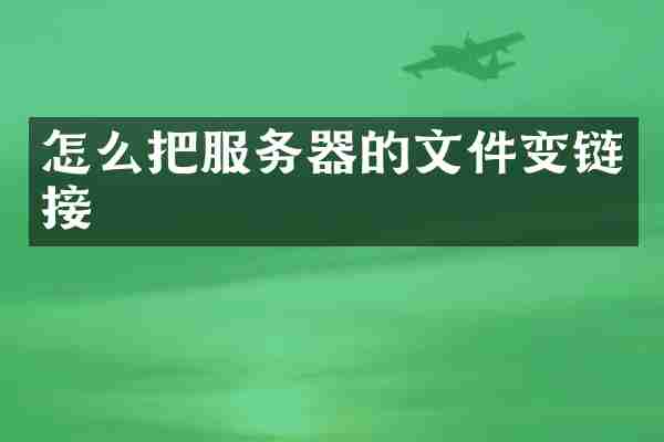 怎么把服务器的文件变链接