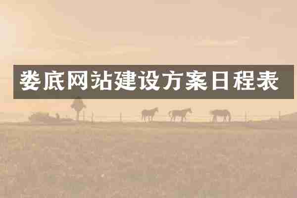 娄底网站建设方案日程表