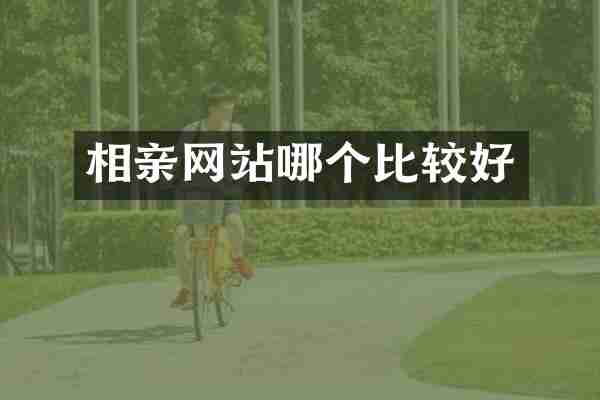 相亲网站哪个比较好