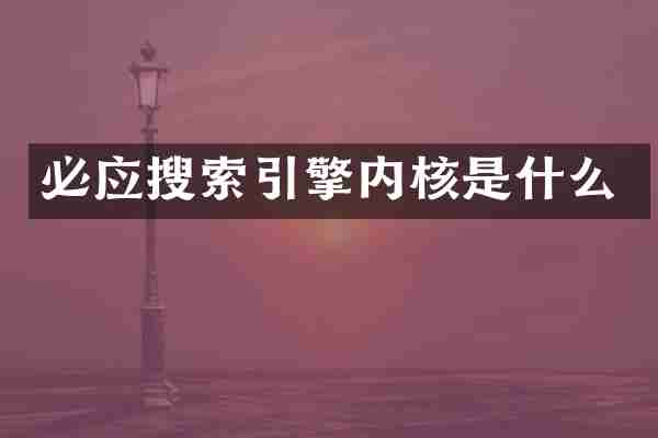 必应搜索引擎内核是什么