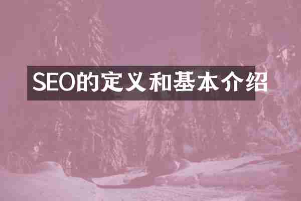 SEO的定义和基本介绍