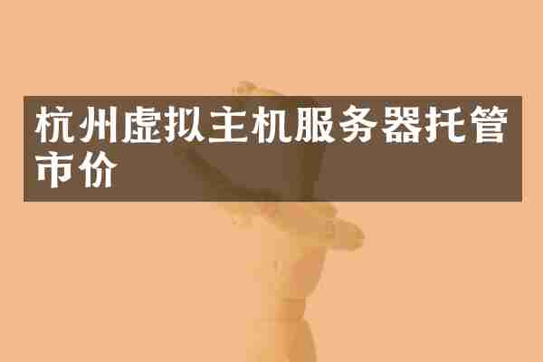 杭州虚拟主机服务器托管市价