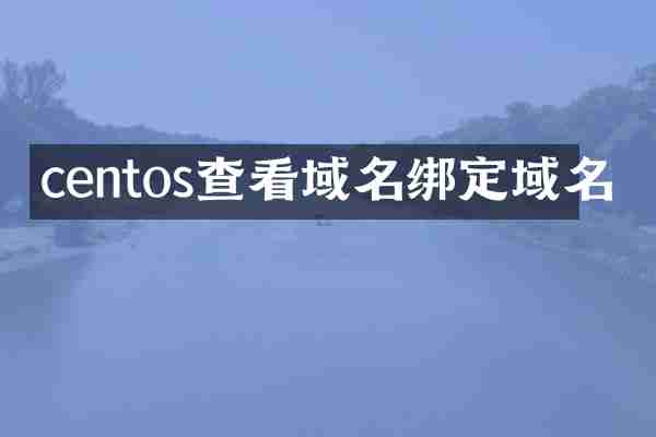centos查看域名绑定域名