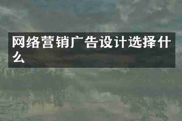 网络营销广告设计选择什么