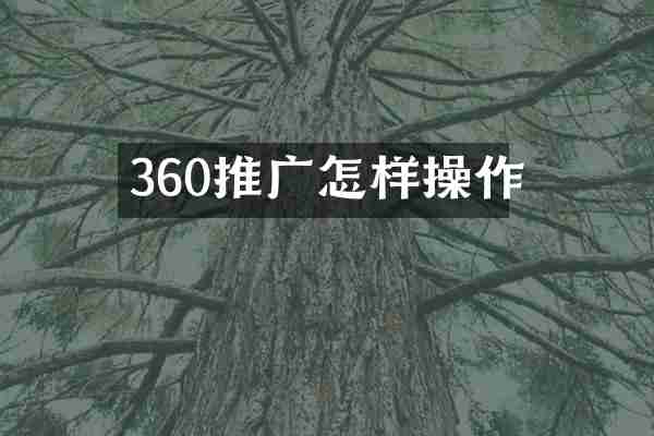 360推广怎样操作