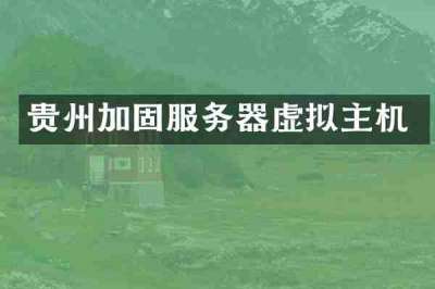 贵州加固服务器虚拟主机