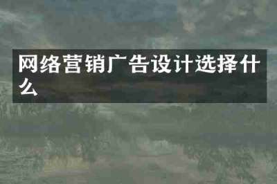 网络营销广告设计选择什么
