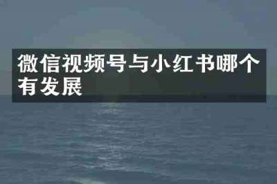 微信视频号与小红书哪个有发展